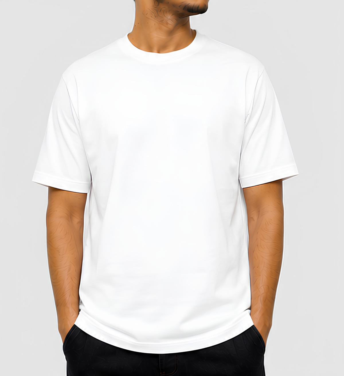 Premium White Regular Fit Cotton T-Shirt for Men & Women | 180 GSM Bio Washed Casual T-Shirt