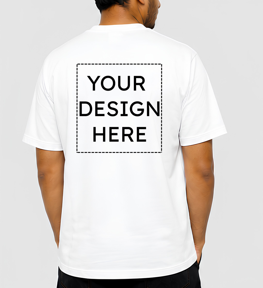 Custom Regular Fit White T-Shirt Printing Online | Personalized 100% Cotton Printed T-Shirts