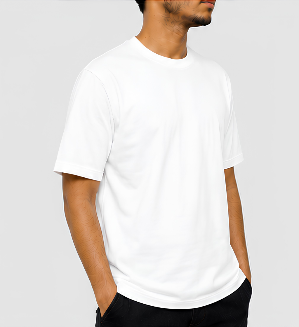Premium White Regular Fit Cotton T-Shirt for Men & Women | 180 GSM Bio Washed Casual T-Shirt