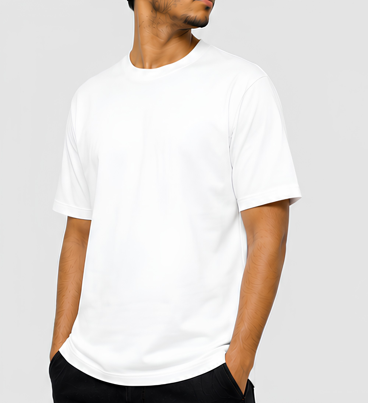 Premium White Regular Fit Cotton T-Shirt for Men & Women | 180 GSM Bio Washed Casual T-Shirt