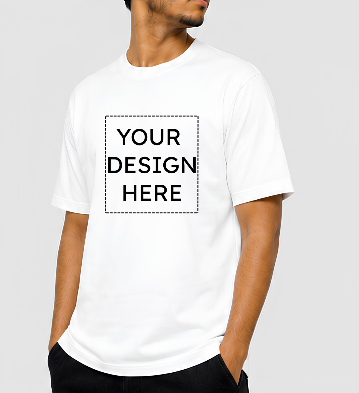 Custom Regular Fit White T-Shirt Printing Online | Personalized 100% Cotton Printed T-Shirts
