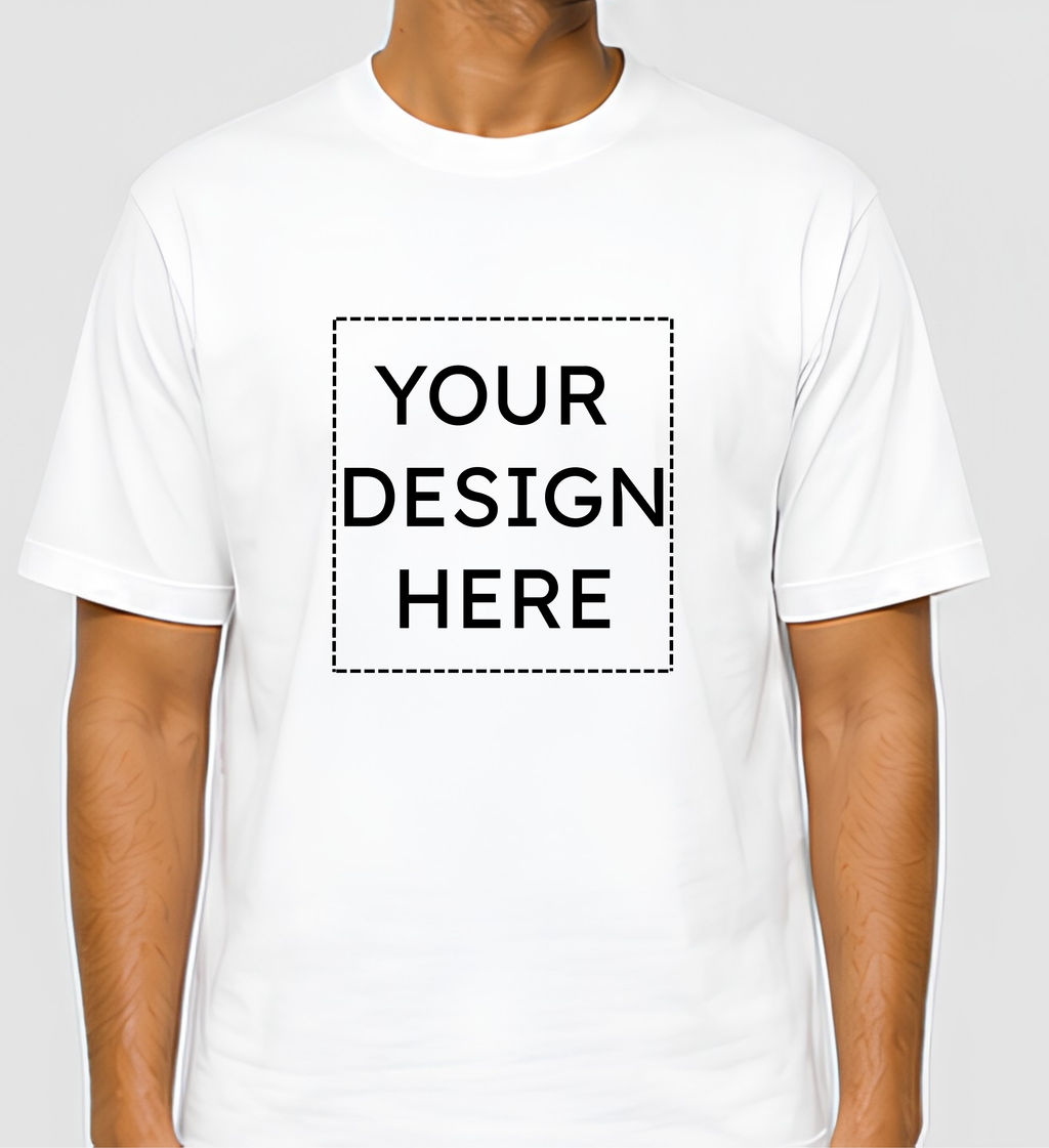 Custom Regular Fit White T-Shirt Printing Online | Personalized 100% Cotton Printed T-Shirts