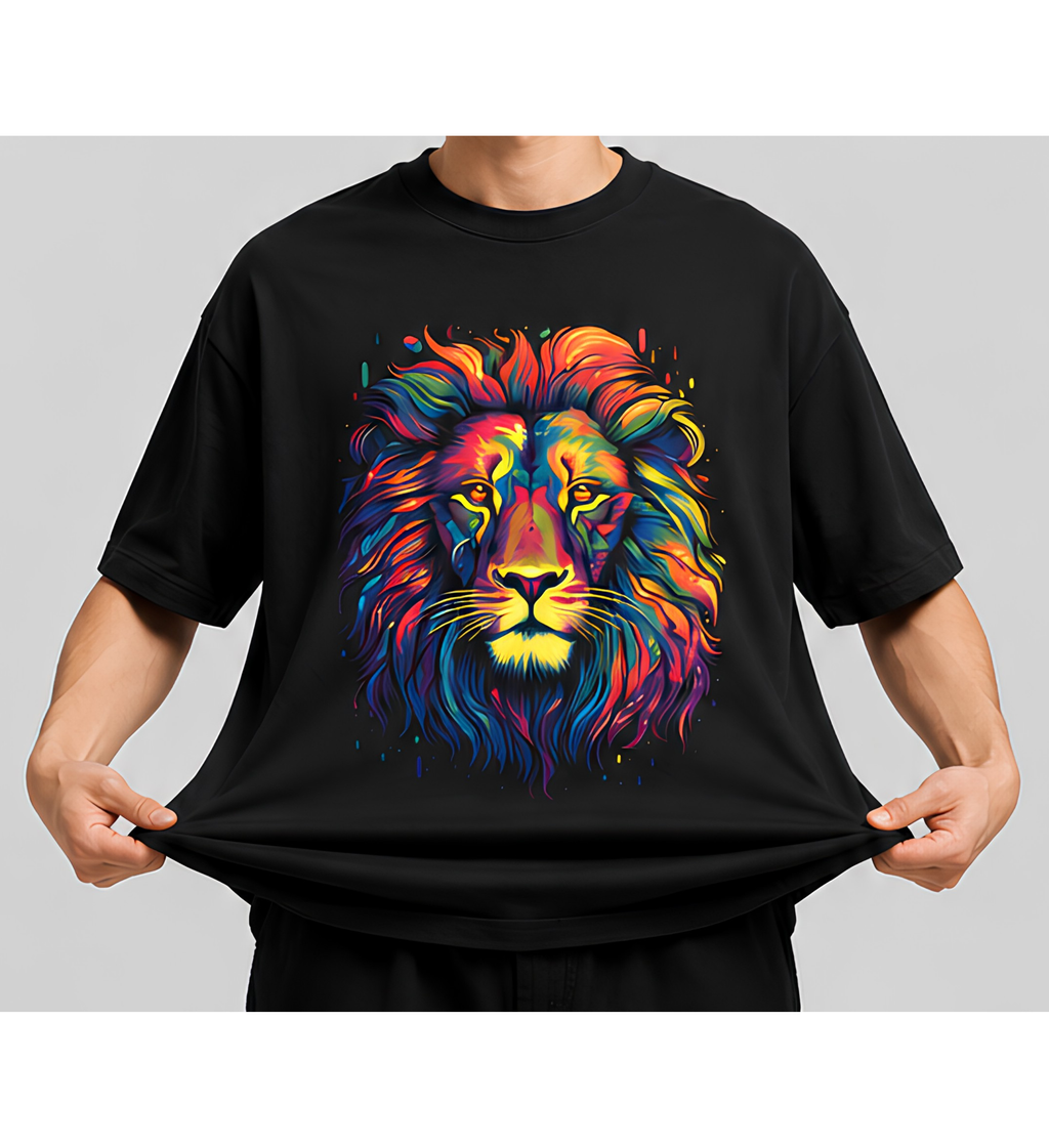 Premium Black Oversized Printed T-Shirt | 240 GSM French Terry Cotton Drop Shoulder Graphic T-Shirt