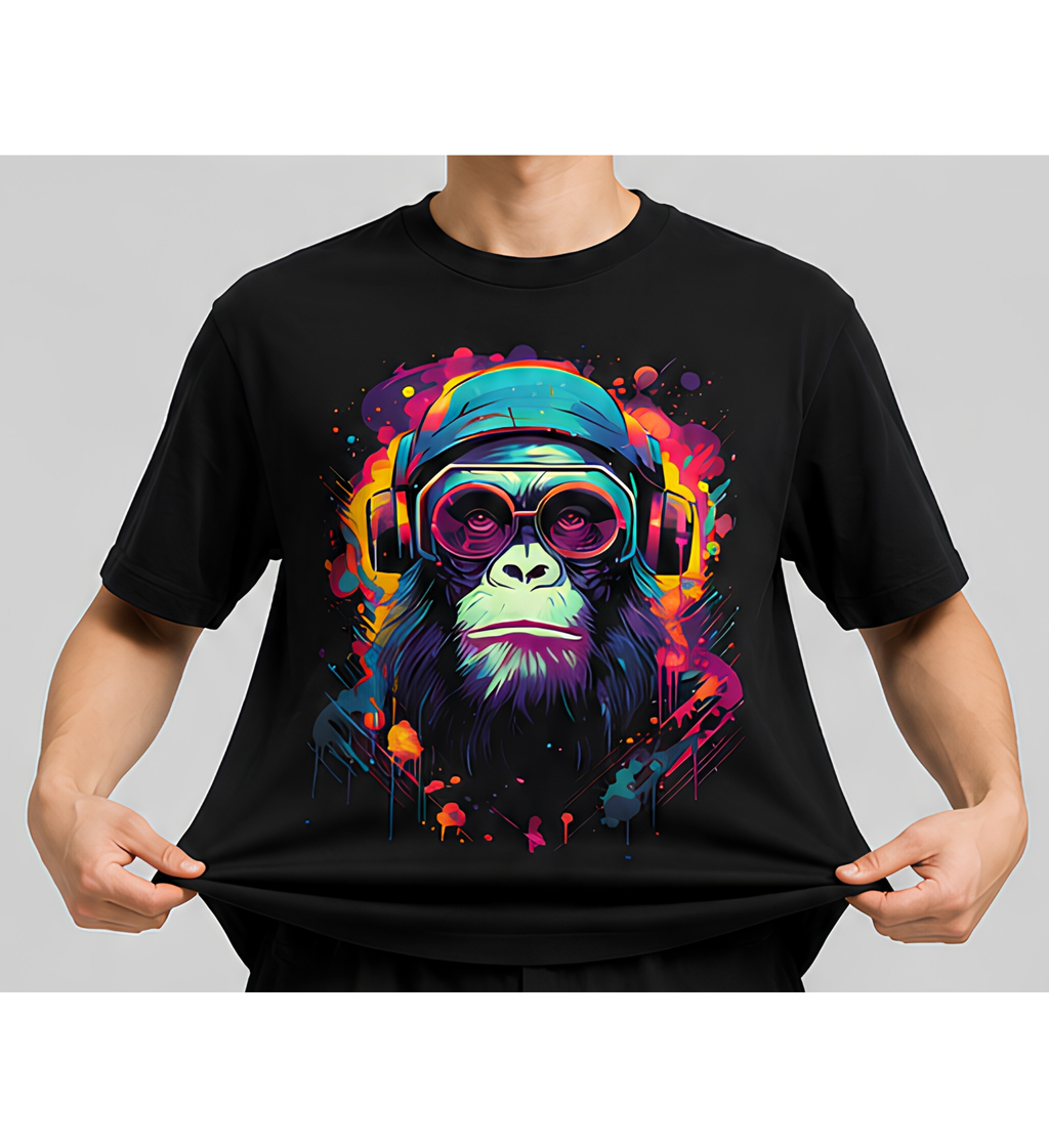 Premium Black Printed T-Shirt | 180 GSM Cotton Regular Fit Graphic T-Shirt