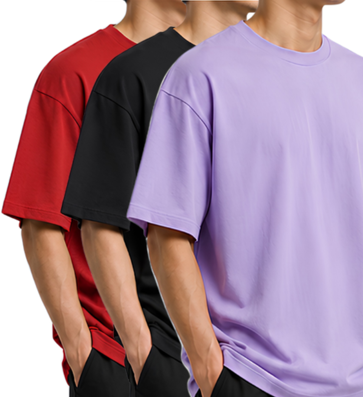 Premium Oversized T-Shirt Combo Pack of 3 | 240 GSM Heavyweight Cotton Drop Shoulder T-shirt