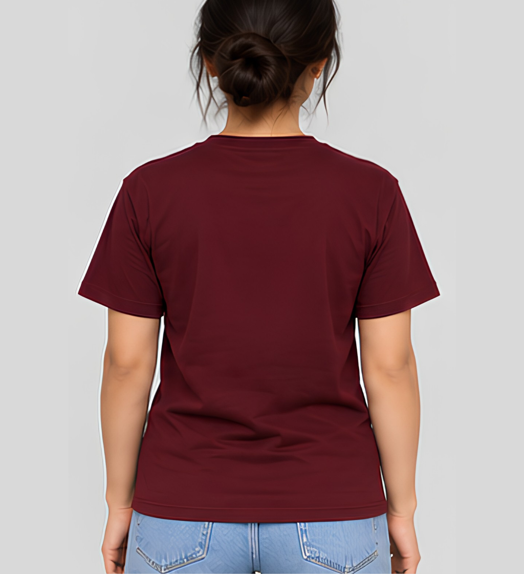 Premium Maroon Regular Fit Cotton T-Shirt for Men & Women | 180 GSM Bio Washed Casual T-Shirt