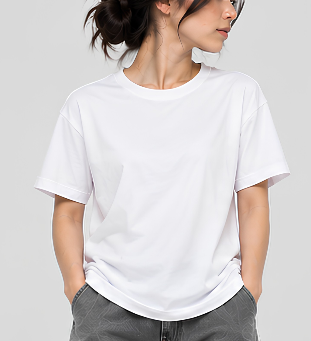 Premium White Regular Fit Cotton T-Shirt for Men & Women | 180 GSM Bio Washed Casual T-Shirt