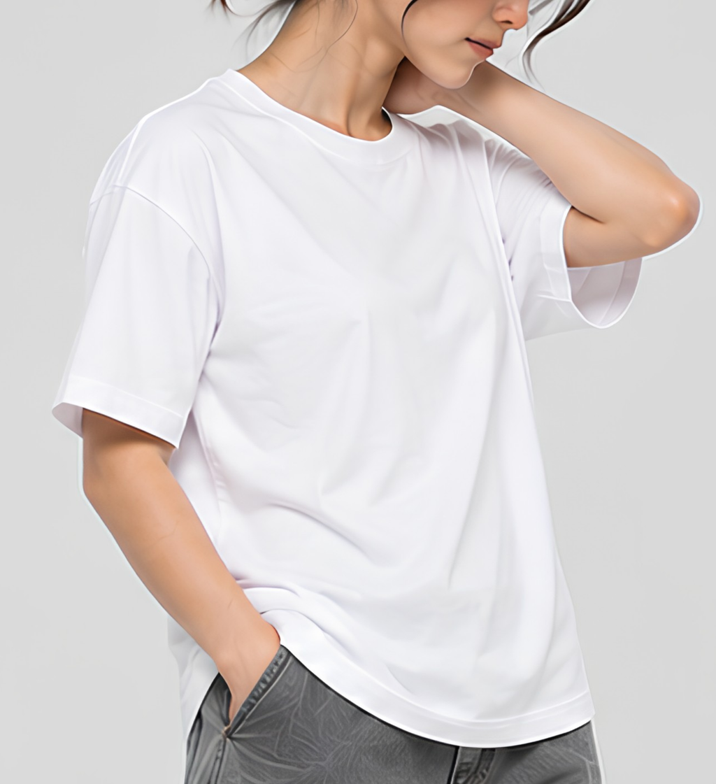 Premium White Regular Fit Cotton T-Shirt for Men & Women | 180 GSM Bio Washed Casual T-Shirt
