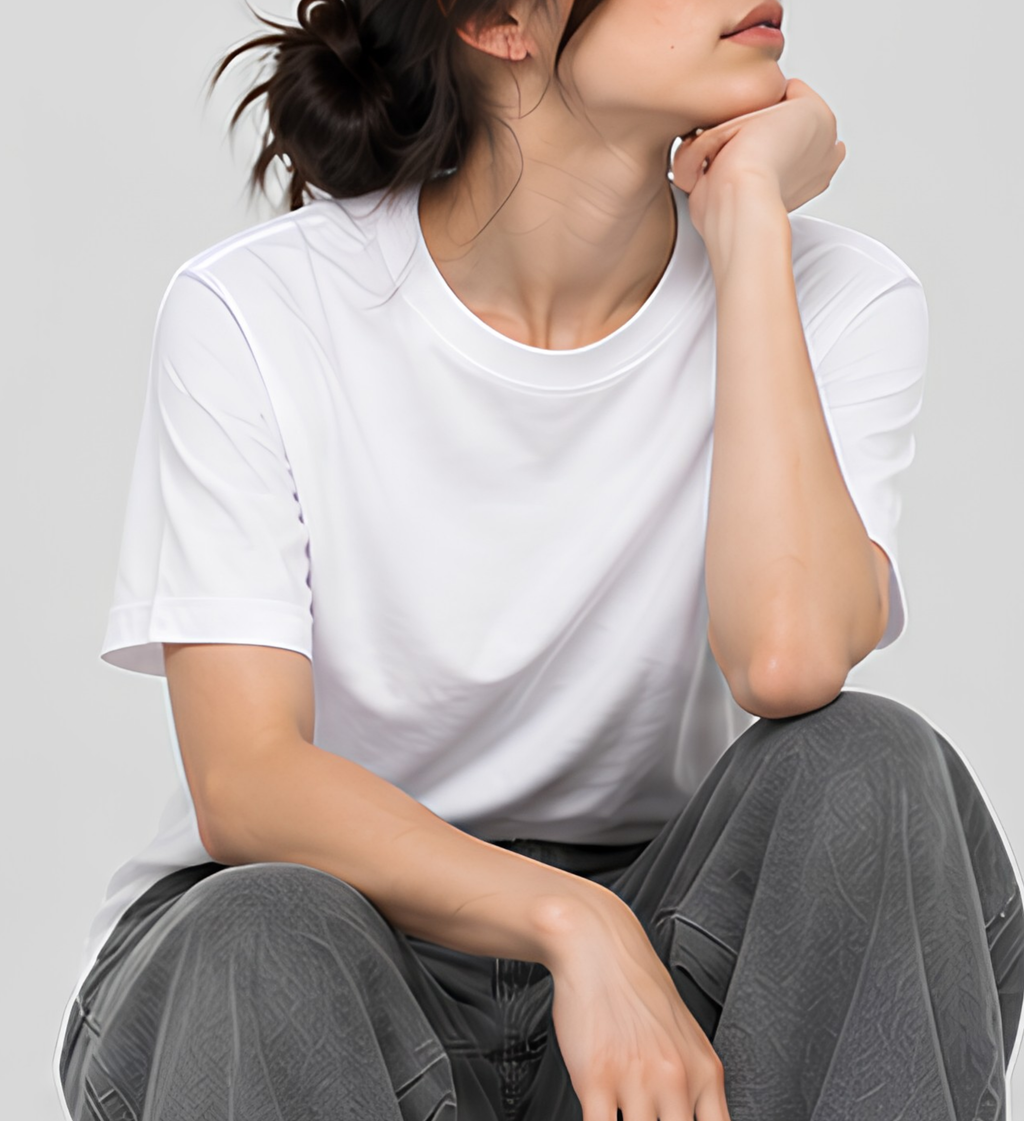 Premium White Regular Fit Cotton T-Shirt for Men & Women | 180 GSM Bio Washed Casual T-Shirt