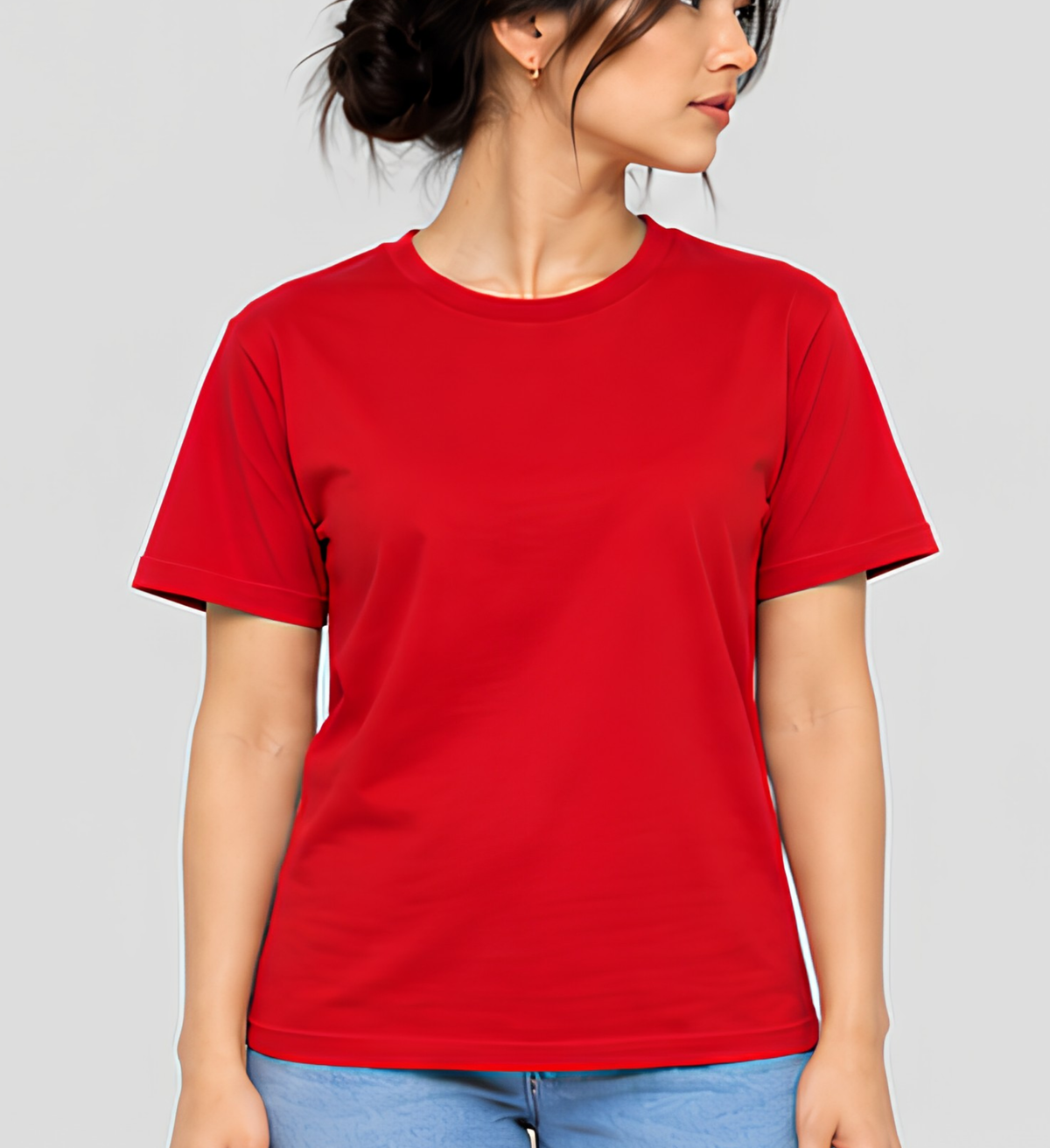 Premium Red Regular Fit Cotton T-Shirt for Men & Women | 180 GSM Bio Washed Casual T-Shirt
