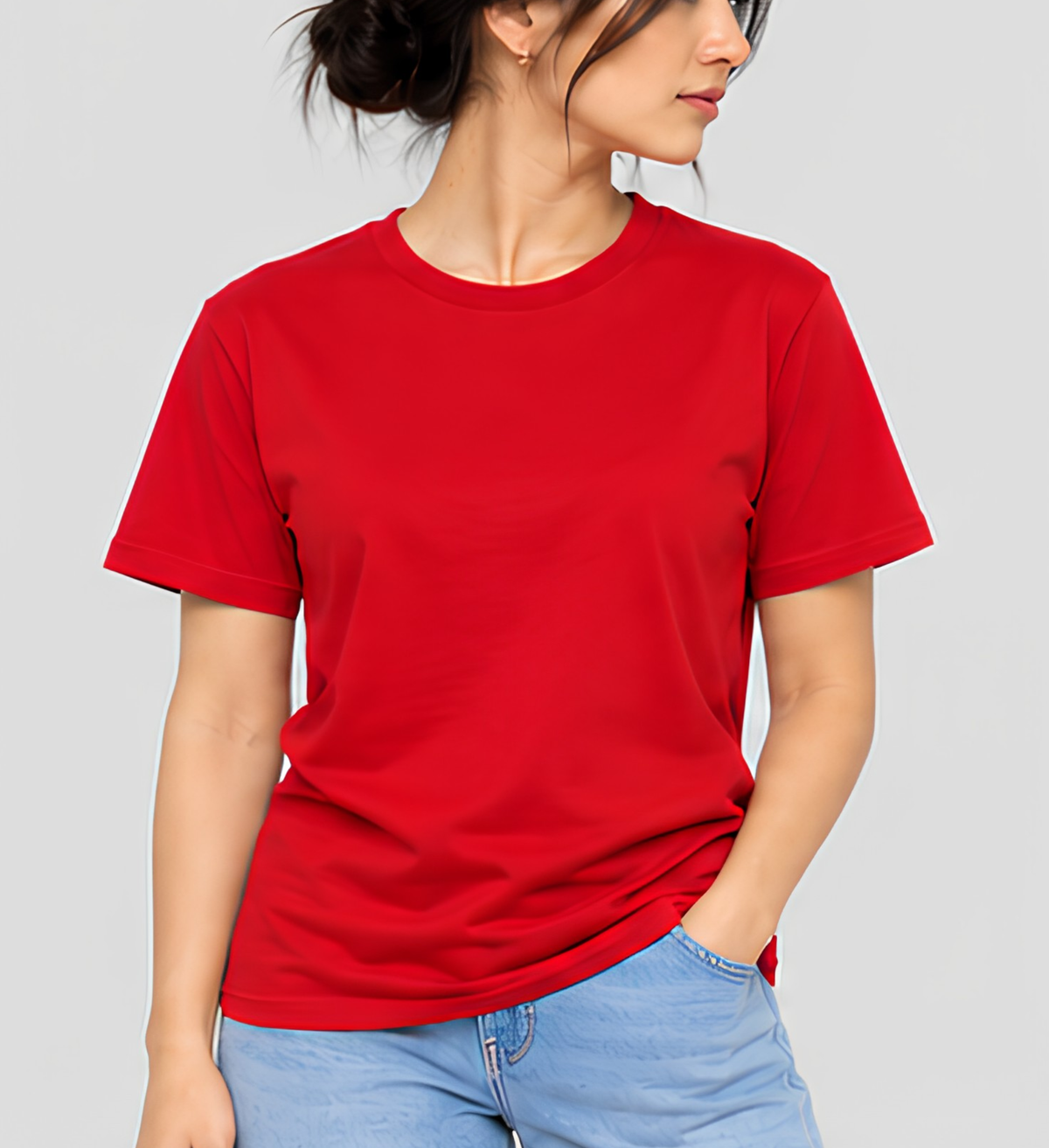 Premium Red Regular Fit Cotton T-Shirt for Men & Women | 180 GSM Bio Washed Casual T-Shirt