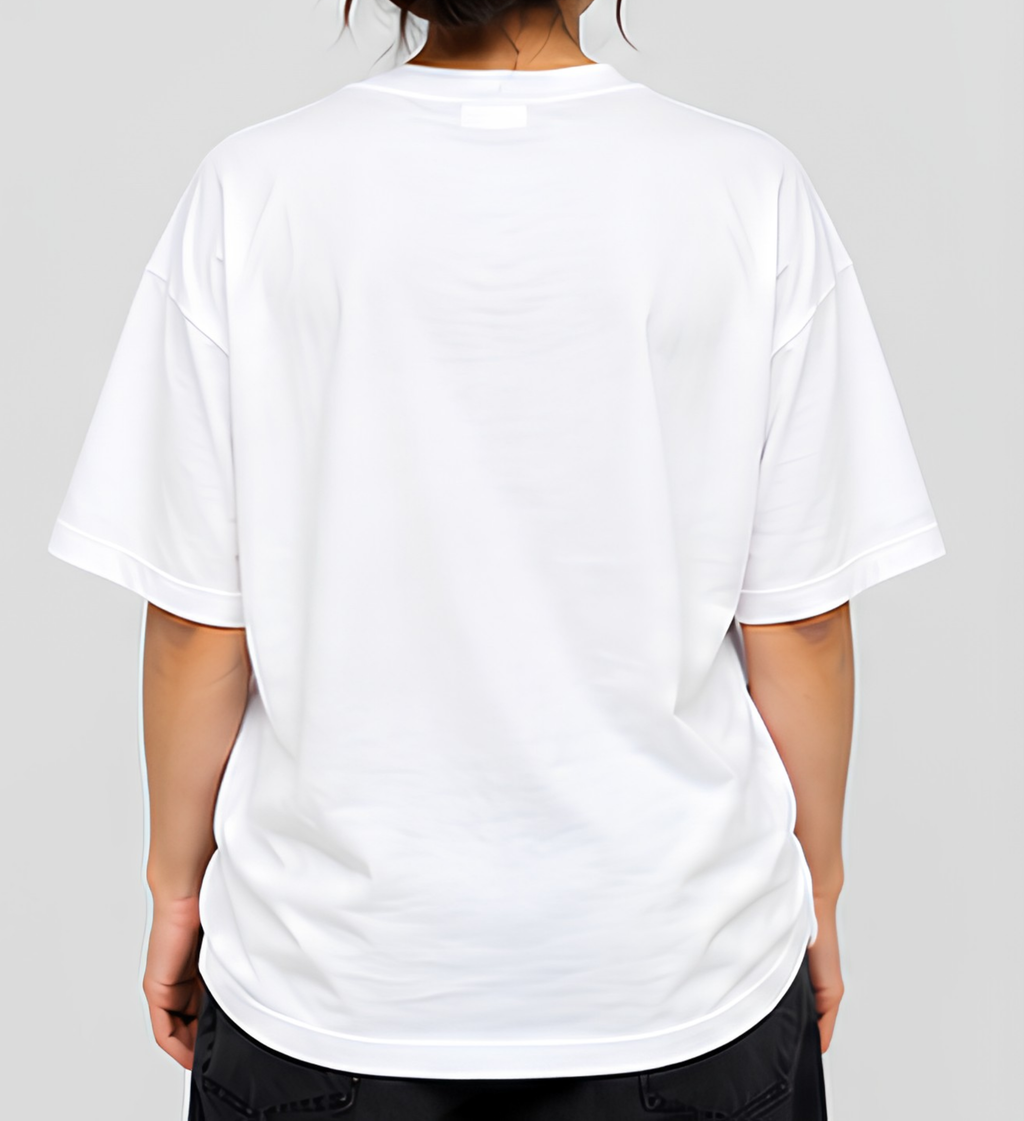 Premium Oversized White T-Shirt for Unisex | 240 GSM French Terry Cotton Drop Shoulder T-Shirt