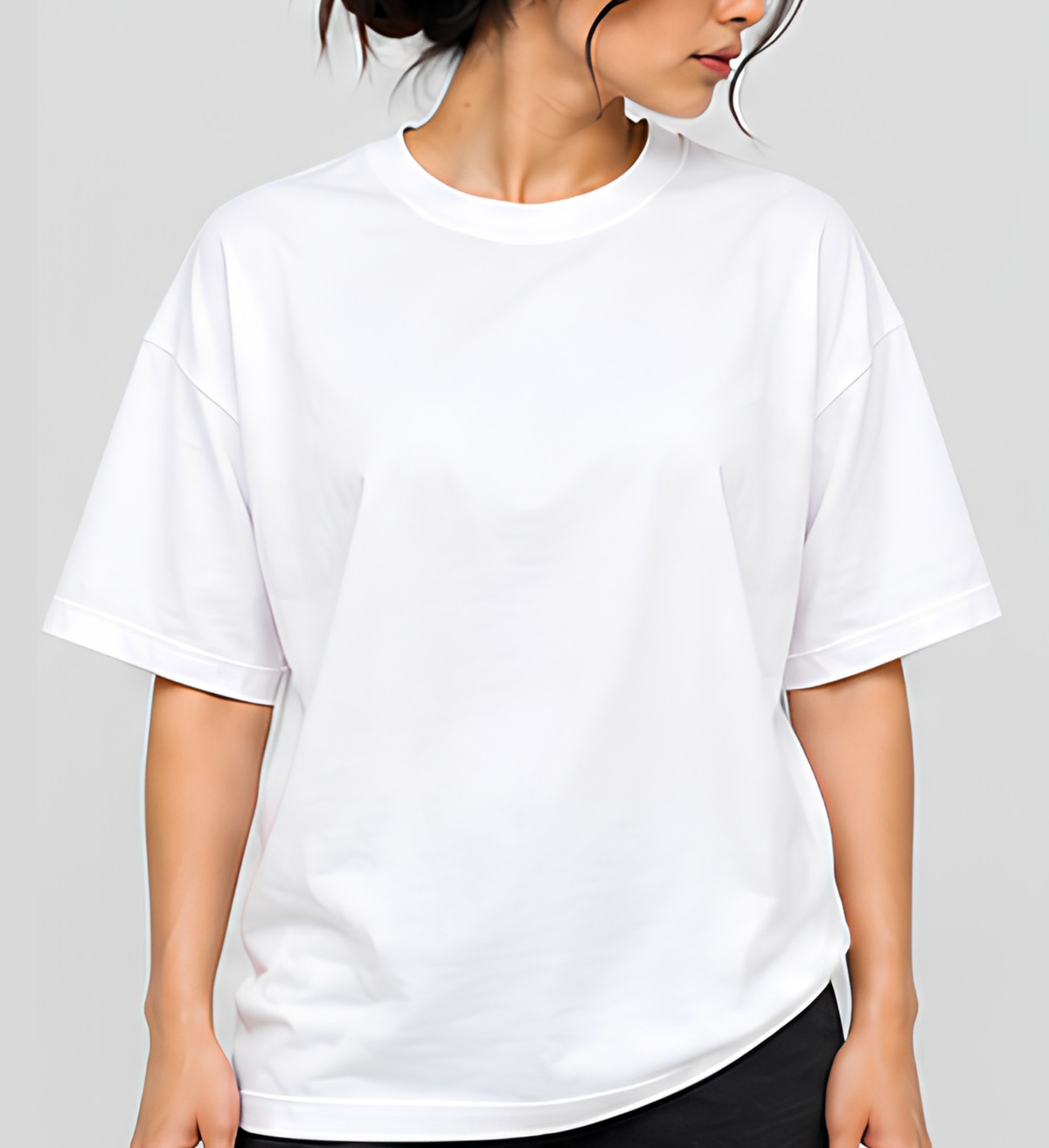 Premium Oversized White T-Shirt for Unisex | 240 GSM French Terry Cotton Drop Shoulder T-Shirt