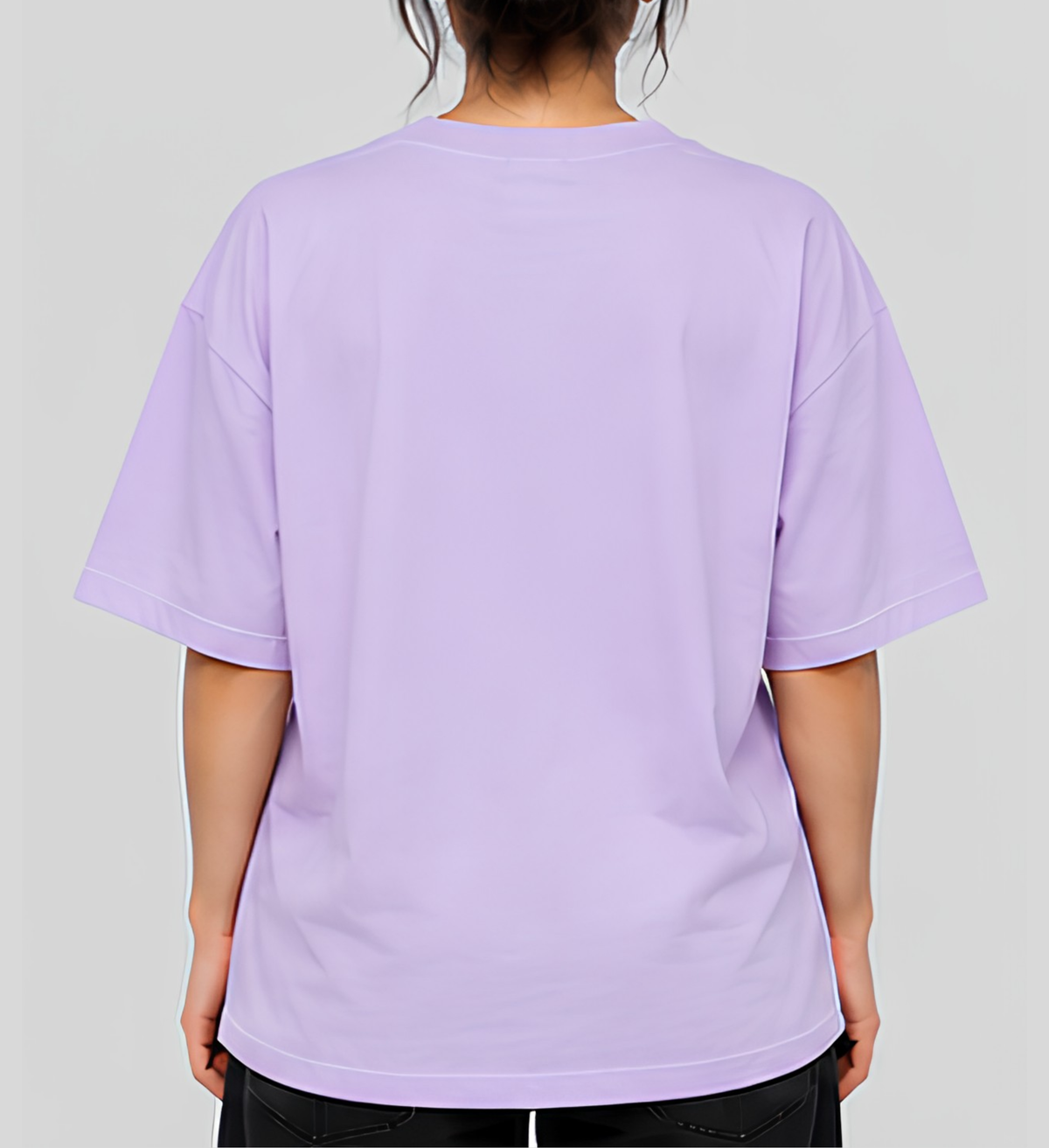 Premium Lavender Oversized T-Shirt | 240 GSM Cotton Drop Shoulder Casual Wear
