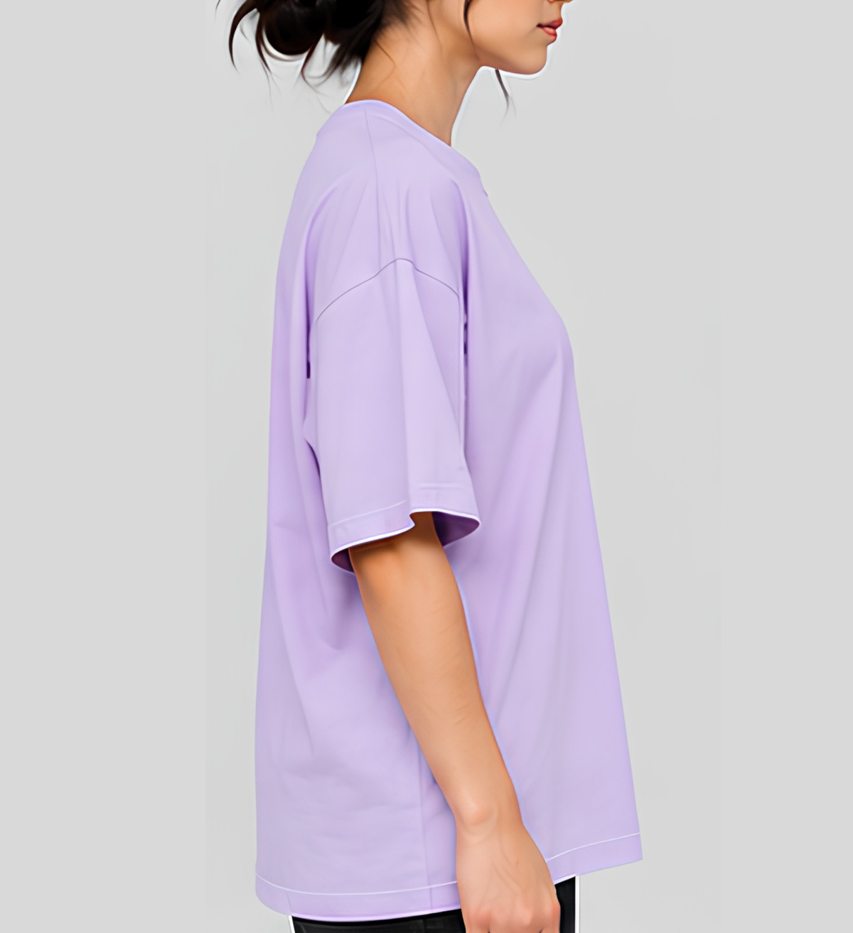 Premium Lavender Oversized T-Shirt | 240 GSM Cotton Drop Shoulder Casual Wear