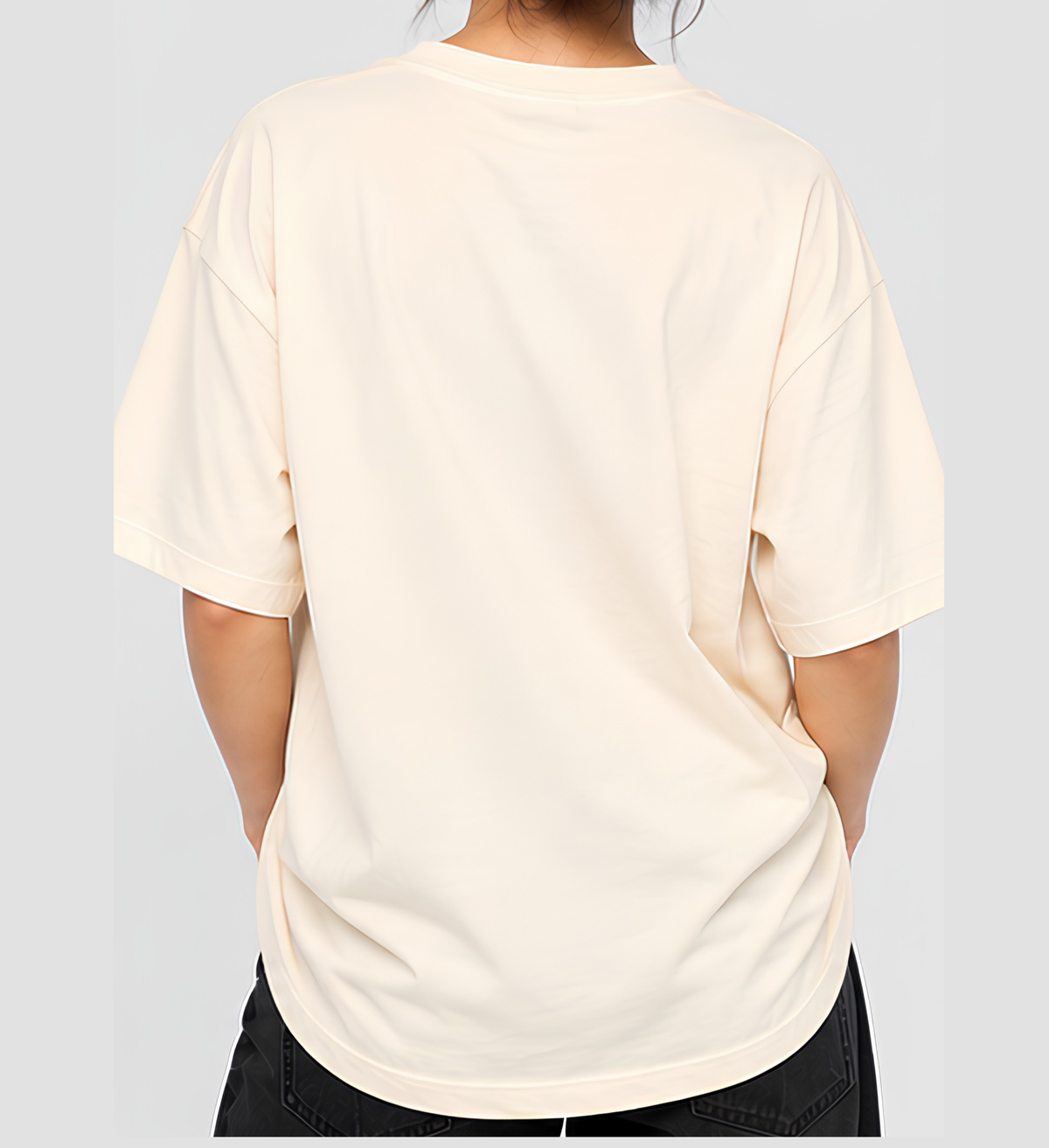 Premium Beige Oversized T-Shirt | 240 GSM French Terry Cotton Drop Shoulder T-Shirt