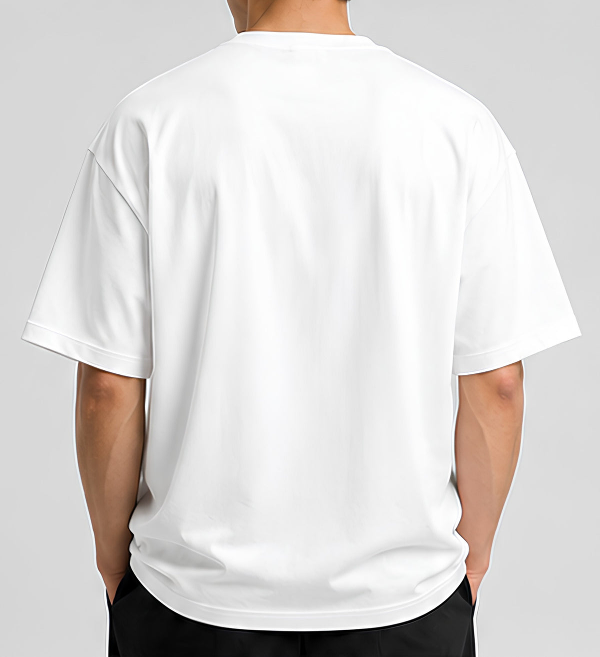 Premium Oversized White T-Shirt for Unisex | 240 GSM French Terry Cotton Drop Shoulder T-Shirt