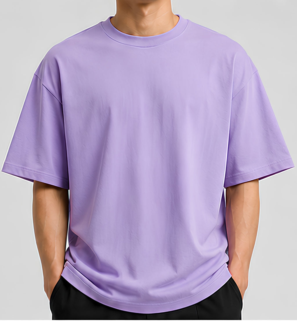 Premium Lavender Oversized T-Shirt | 240 GSM Cotton Drop Shoulder Casual Wear