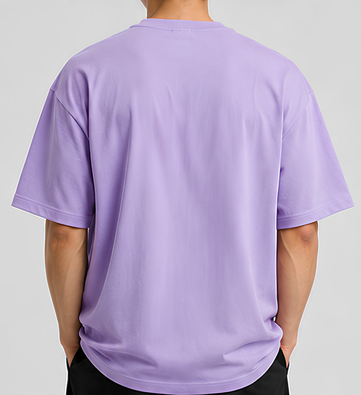 Premium Lavender Oversized T-Shirt | 240 GSM Cotton Drop Shoulder Casual Wear