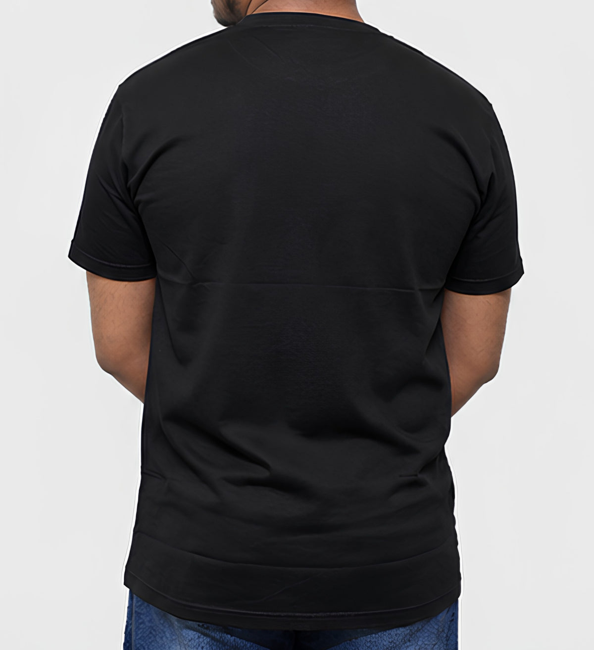 Premium Black Regular Fit Cotton T-Shirt for Men & Women | 180 GSM Bio Washed Casual T-Shirt