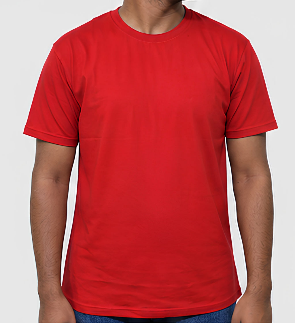 Premium Red Regular Fit Cotton T-Shirt for Men & Women | 180 GSM Bio Washed Casual T-Shirt