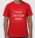 Custom Regular Fit Red T-Shirt Printing Online | Personalized 100% Cotton Printed T-Shirts
