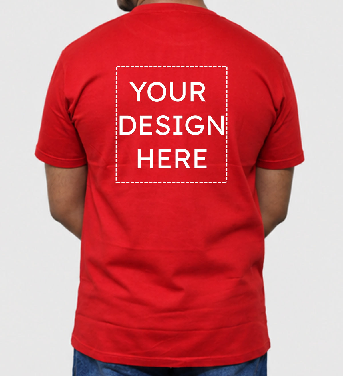 Custom Regular Fit Red T-Shirt Printing Online | Personalized 100% Cotton Printed T-Shirts