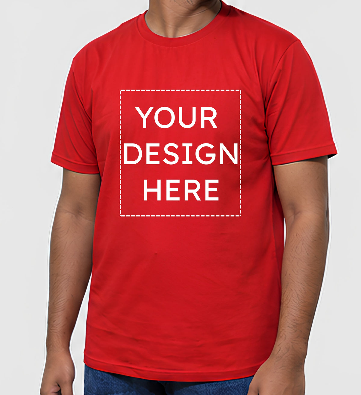 Custom Regular Fit Red T-Shirt Printing Online | Personalized 100% Cotton Printed T-Shirts