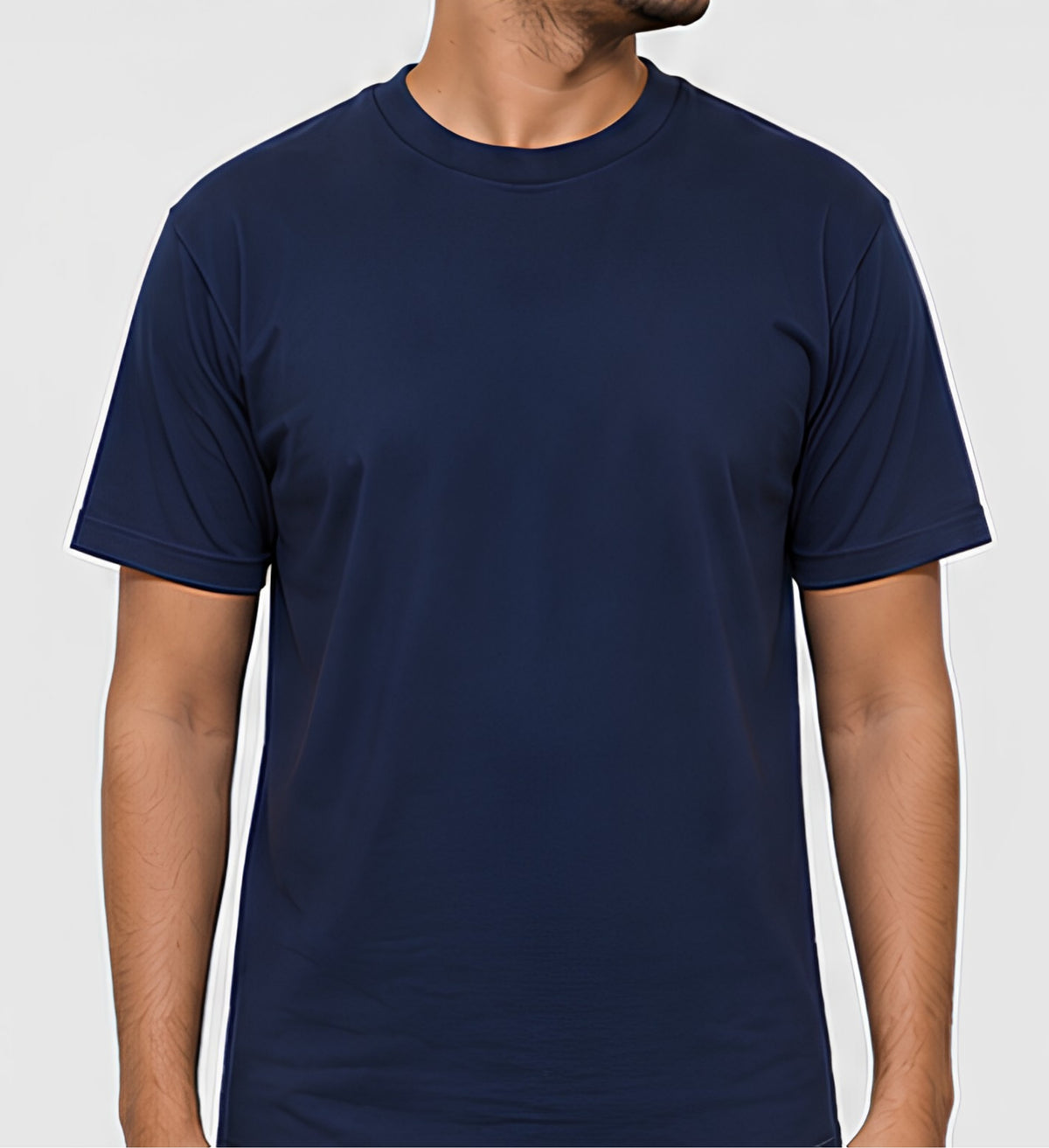 Premium Navy Blue Regular Fit Cotton T-Shirt for Men & Women | 180 GSM Bio Washed Casual T-Shirt