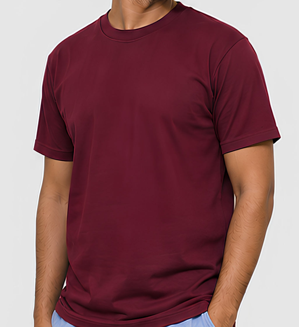 Premium Maroon Regular Fit Cotton T-Shirt for Men & Women | 180 GSM Bio Washed Casual T-Shirt