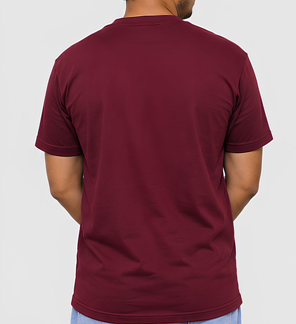 Premium Maroon Regular Fit Cotton T-Shirt for Men & Women | 180 GSM Bio Washed Casual T-Shirt
