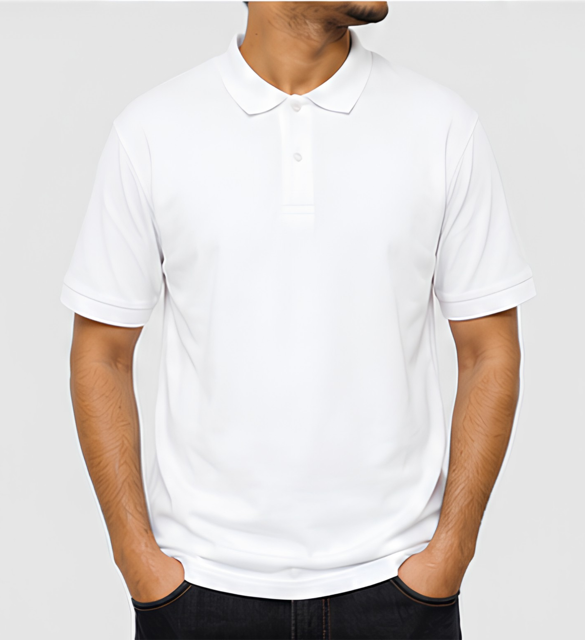 Premium White Polo Collar T-Shirt | 210 GSM Cotton Casual & Office Wear Polo T-Shirt