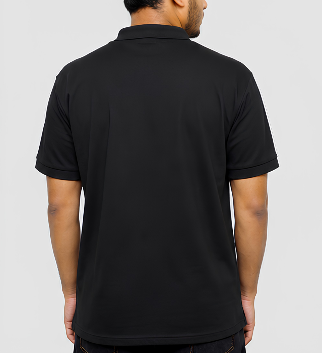 Premium Black Polo Collar T-Shirt | 210 GSM Cotton Casual & Office Wear Polo T-Shirt