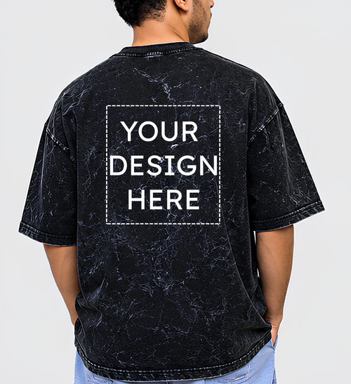 Custom Oversized Acid Wash T-Shirt Printing Online | Personalized Heavyweight Streetwear Cotton T-Shirt