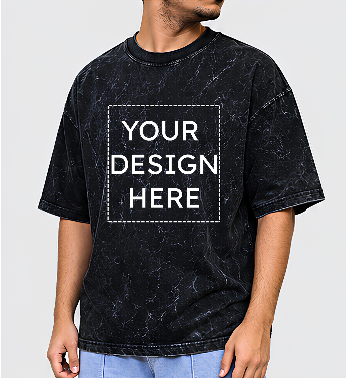 Custom Oversized Acid Wash T-Shirt Printing Online | Personalized Heavyweight Streetwear Cotton T-Shirt